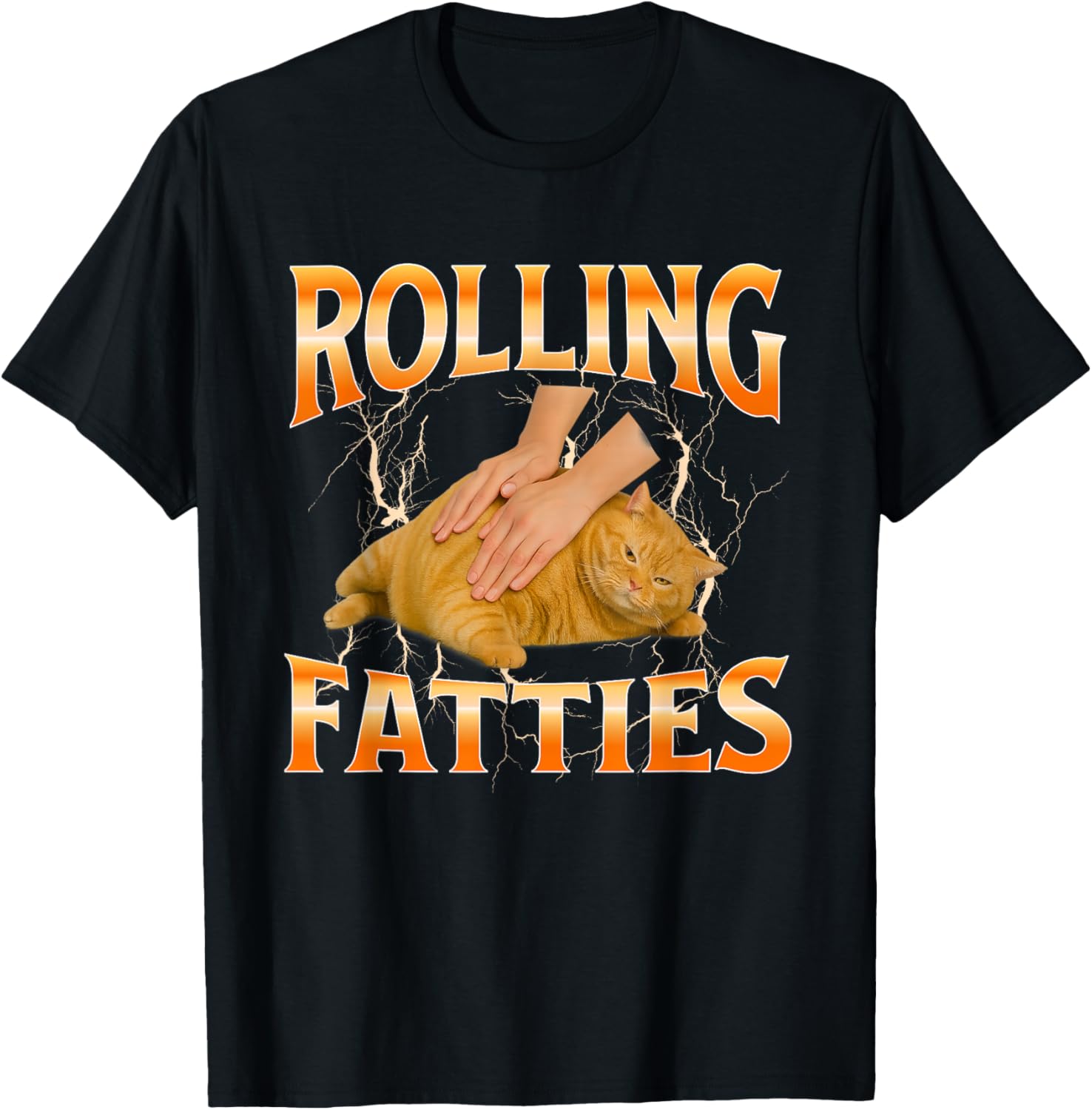 Orange fat funny cat T-Shirt